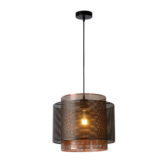 Lucide ORRIN - Hanging lamp - Ø 34 cm - E27 - Black - 02404/01/30