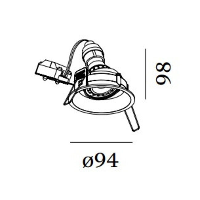 Recessed spot DEEP ADJUST 1.0 LED Blade springs