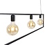 Modern hanging lamp 3-light 120cm E27 black - Simple Cage - 97941