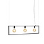 Lampe suspension moderne 3 lumières 120cm E27 noire - Simple Cage - 97941