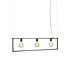 Modern hanging lamp 3-light 120cm E27 black - Simple Cage - 97941