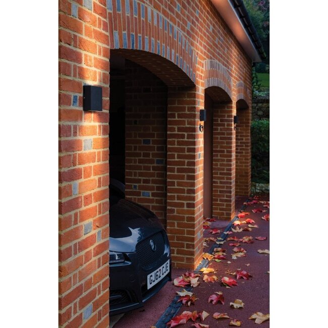 Applique Elis Twin LED Texture noire IP54