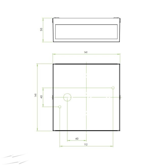 Wandlamp Elis Twin LED Zwart textuur IP54