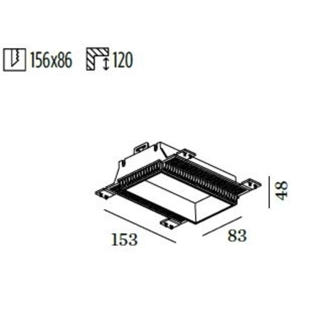 Recessed spot Strange 2.0 Plaster kit