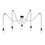 Lucide FIX MULTIPLE - Hanging lamp - 5xE27 - Black - 08408/05/30