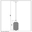 MESH - Hanging lamp - Ø 15 cm - 1xE27 - Black - 43404/15/30