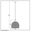 MESH - Hanging lamp - Ø 22 cm - 1xE27 - Black - 43404/22/30