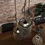 Lampe suspendue vintage 3xØ20 corde corde renforcée