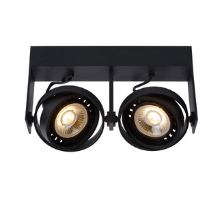 Lucide GRIFFON - Ceiling spotlight - LED Dim to warm - GU10 - 2x12W 3000K/2200K - Black