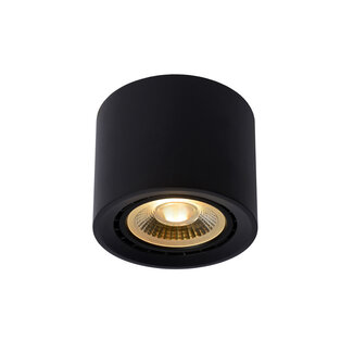 Lucide FEDLER - Ceiling spotlight - Ø 12 cm - LED Dim to warm - GU10 - 1x12W 3000K/2200K - Black - 09921/12/30