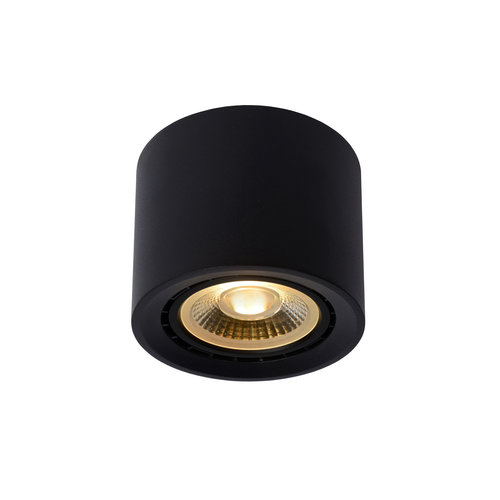 Lucide FEDLER - Plafondspot - Ø 12 cm - LED Dim to warm - GU10 - 1x12W 3000K/2200K - Zwart - 09921/12/30 Lucide FEDLER - Plafondspot - Ø 12 cm - LED Dim to warm - GU10 - 1x12W 3000K/2200K - Zwart - 09921/12/30