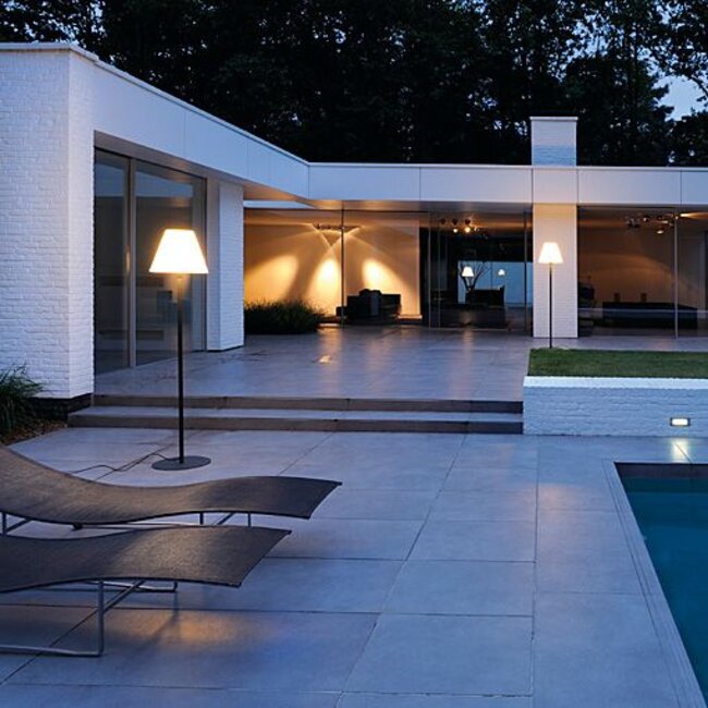 Lampadaire d'extérieur Adegan 228965 anthracite/blanc