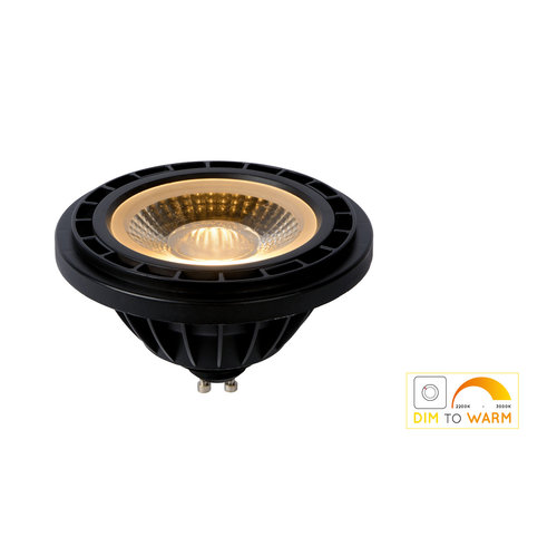 Lucide LED BULB - Led lamp - Ø 11 cm - LED Dim to warm - GU10 - 1x12W 3000K/2200K - Zwart - 49041/12/30 Lucide LED BULB - Led lamp - Ø 11 cm - LED Dim to warm - GU10 - 1x12W 3000K/2200K - Zwart - 49041/12/30