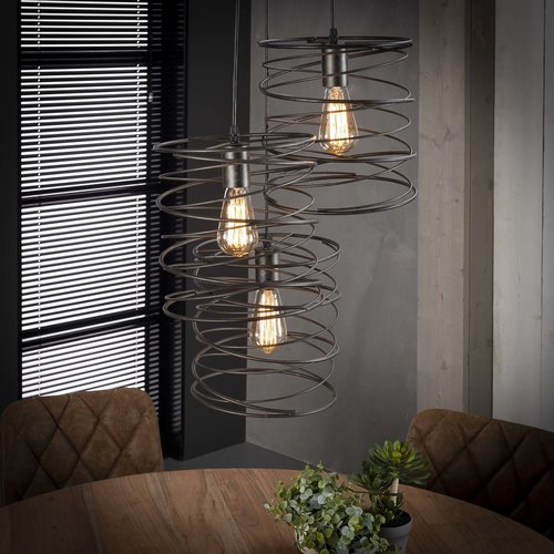 LioLights Vintage Hanglamp 3x curl getrapt LioLights Vintage Hanglamp 3x curl getrapt