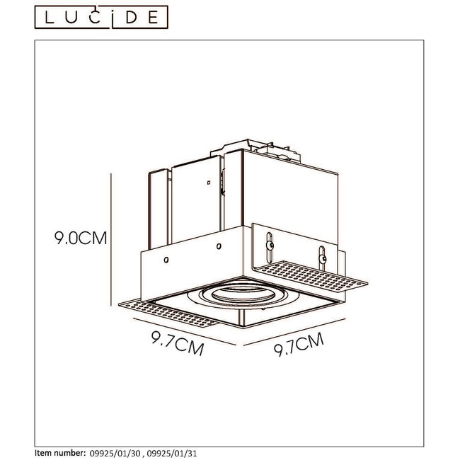 TRIMLESS - Inbouwspot - GU10 - Zwart - 09925/01/30