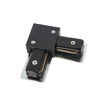 QAZQA L-Connector for 1-phase rail black