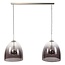 Lampe suspendue 2xØ40 verre ovale ombré