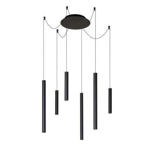 Lucide LORENZ - Hanging lamp - LED Dim. - 6x4W 3000K - Black - 74403/06/30 Lucide LORENZ - Hanging lamp - LED Dim. - 6x4W 3000K - Black - 74403/06/30