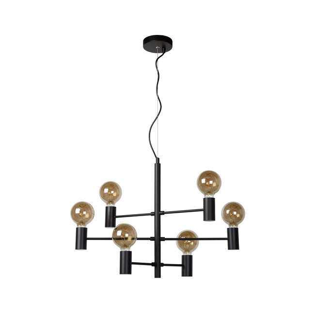 LEANNE - Hanging lamp - 6xE27 - Black - 21421/06/30