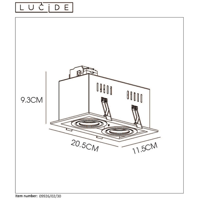 CHIMNEY - Recessed spot - 2 x GU10 - Black - 09926/02/30