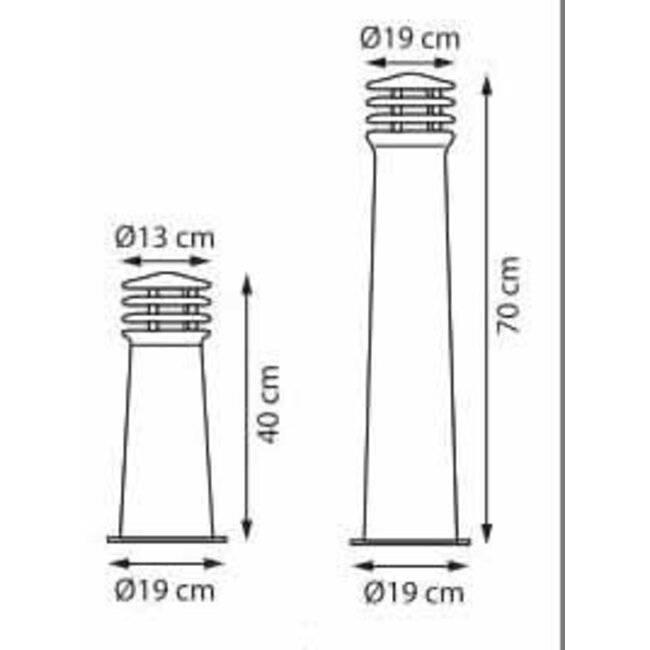 Poteau de jardin rouillé Brun rouille