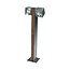 Q-bic 60 garden post Teak / Polished stainless steel