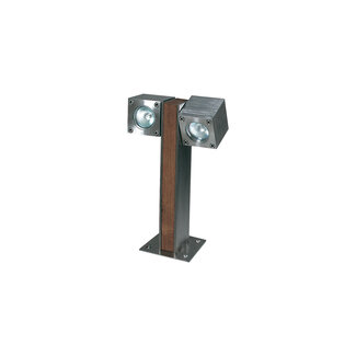 Royal Botania Q-bic 30 garden post Teak / Polished stainless steel