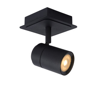 Lucide LENNERT - Ceiling spotlight Bathroom - LED Dim. - GU10 - 1x5W 3000K - IP44 - Black - 26958/05/30