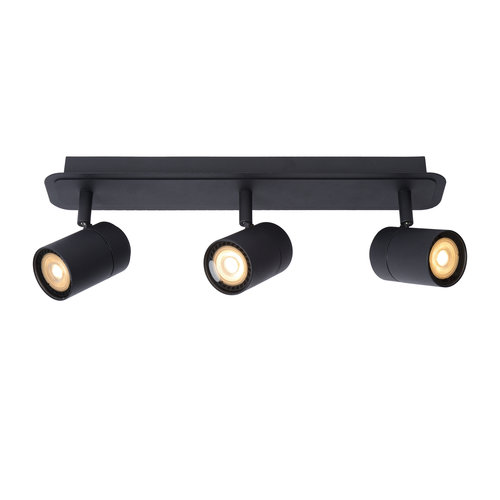 Lucide LENNERT - Plafondspot Badkamer - LED Dimb. - GU10 - 3x5W 3000K - IP44 - Zwart - 26958/15/30 Lucide LENNERT - Plafondspot Badkamer - LED Dimb. - GU10 - 3x5W 3000K - IP44 - Zwart - 26958/15/30