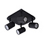 LENNERT - Ceiling spotlight Bathroom - LED Dim. - GU10 - 4x5W 3000K - IP44 - Black - 26958/20/30