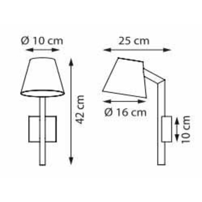 Landelijke Wandlamp PARKER wall