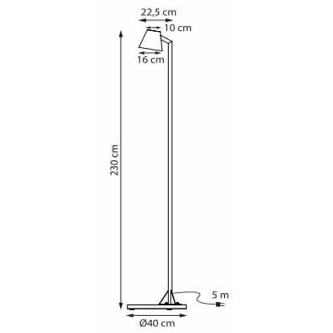 Rural standing lamp PARKER flood