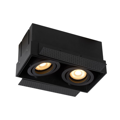 Lucide TRIMLESS - Inbouwspot - 2xGU10 - Zwart - 09925/02/30 Lucide TRIMLESS - Inbouwspot - 2xGU10 - Zwart - 09925/02/30