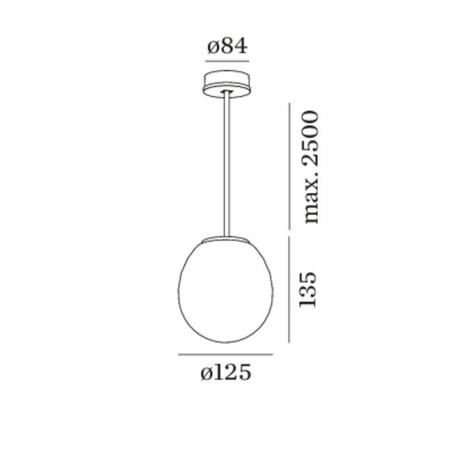 Hanglamp Dro SUSPENDED 1.0 QT14 Zwart