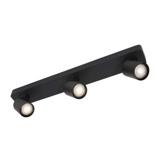 LioLights Vivaro GU10 3 barres double spot noir