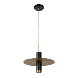Lucide SELIN - Hanging lamp Bathroom - Ø 25 cm - 1xGU10 - IP44 - Black - 03444/01/30