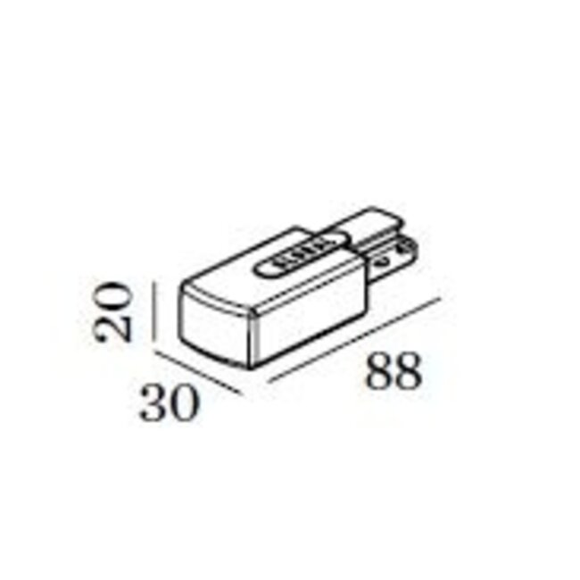 Alimentation de voie monophasée gauche
