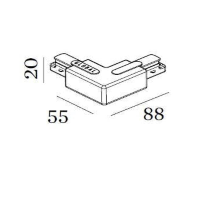 1-Phase Track L-Connector Links