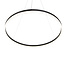 Design ring hanging lamp black 80cm incl. LED and dimmer - Anello 99149