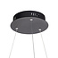 Design ring hanglamp zwart 80cm incl. LED en dimmer - Anello 	99149