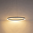 Design ring hanging lamp black 80cm incl. LED and dimmer - Anello 99149