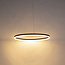 Design ring hanglamp zwart 80cm incl. LED en dimmer - Anello 	99149