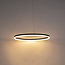 Design ring hanglamp zwart 80cm incl. LED en dimmer - Anello 	99149