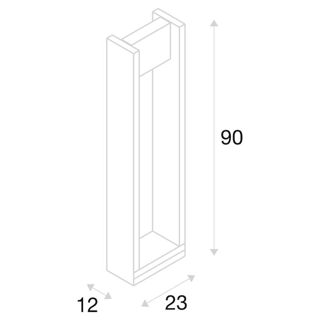 QUAD POLE antraciet Tuinpaal 1xLED 3000K