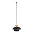 Modern round hanging lamp black with gold 3-layer - Titus