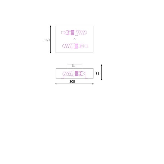 OVALIS - Wall lamp - 2xE14 - Black - 12219/02/30