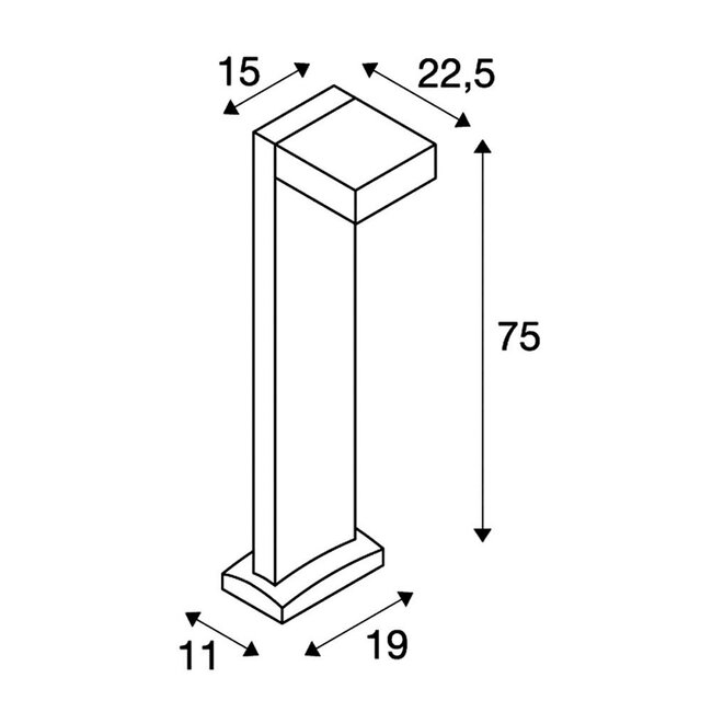 QUADRASYL SL 75 ANTRACIET tuinpaal 232295