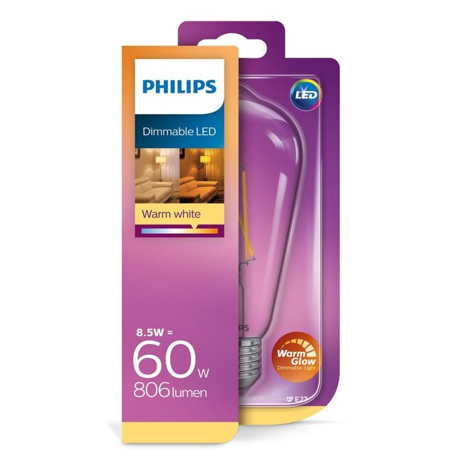 Ampoule LED à filament ST64 E27 6-60 W 806 lm WarmGlow