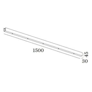 Wever & Ducré Accessories beam 1500mm black