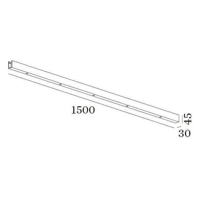 Accessories balk 1500mm zwart 90052014